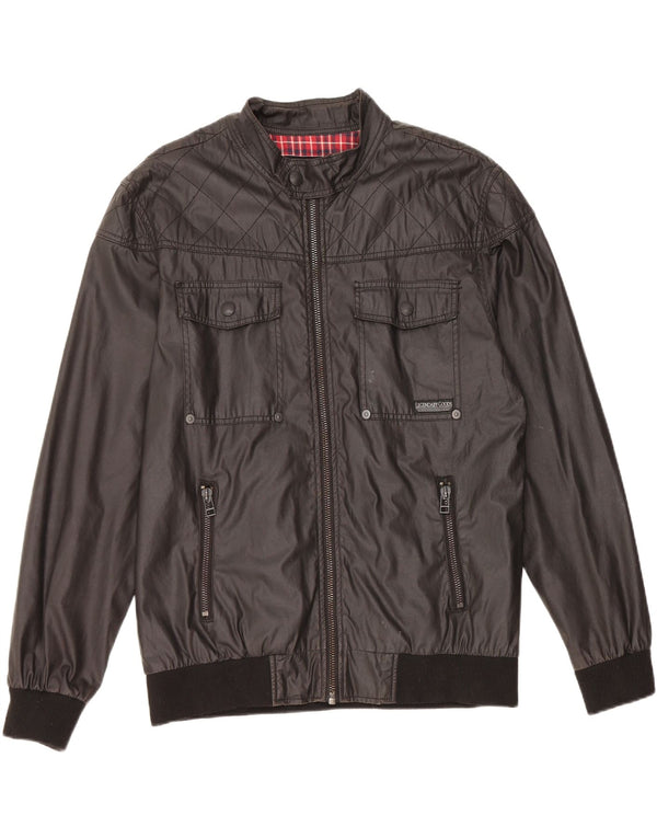 Kurtka męska Utility Vintage UK 40, duża, czarna, bawełniana