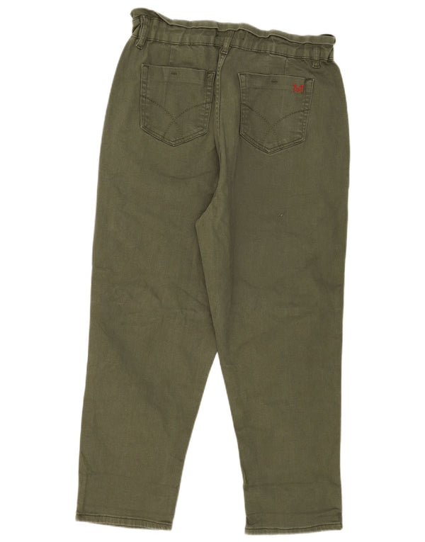 Crew Clothing Damskie dżinsy z wysokim stanem, zwężane UK 16, duże W32 L26 Khaki
