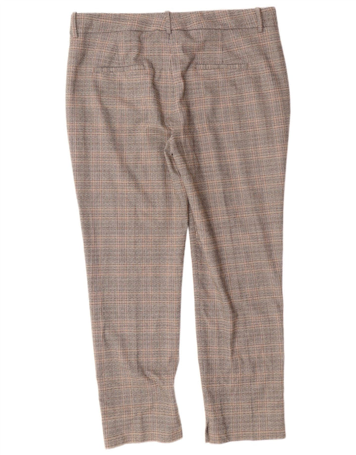 Damskie spodnie chino ZARA slim fit EU 42 Large W32 L27 szara krata