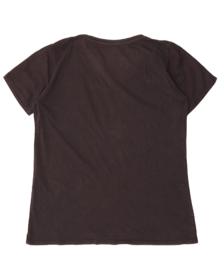 Damska koszulka NIKE o sportowym kroju z grafiką Top UK 18 XL, czarna, bawełniana