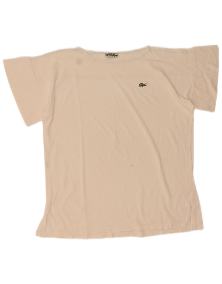 T-shirt damski Lacoste, rozmiar 44, duży, biały, bawełniany