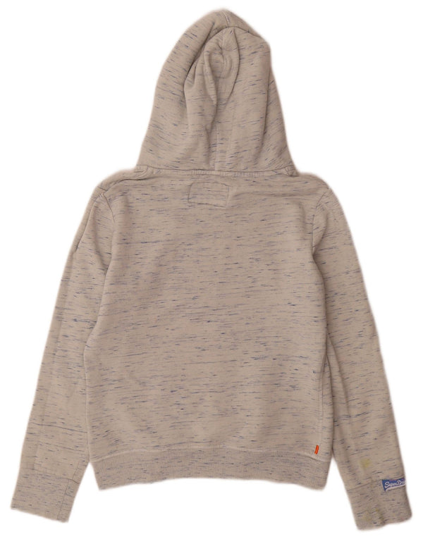 Damski sweter z kapturem Superdry, UK 10, mały, szary, nakrapiany, bawełniany