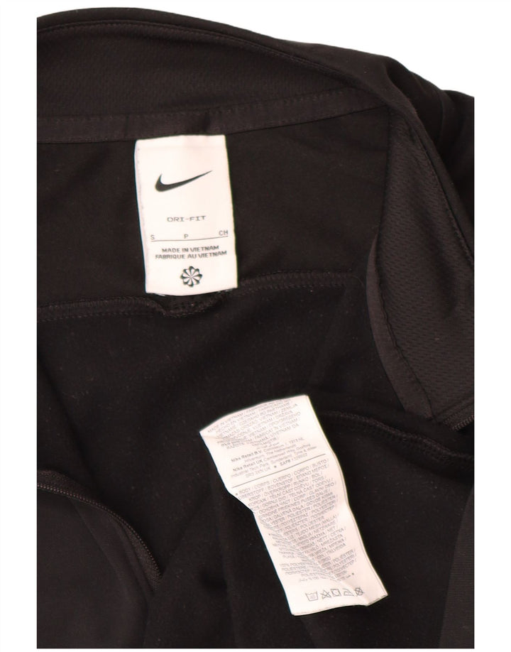 Męski dres Nike Dri Fit z zamkiem błyskawicznym na szyi, mały, czarny blok kolorów