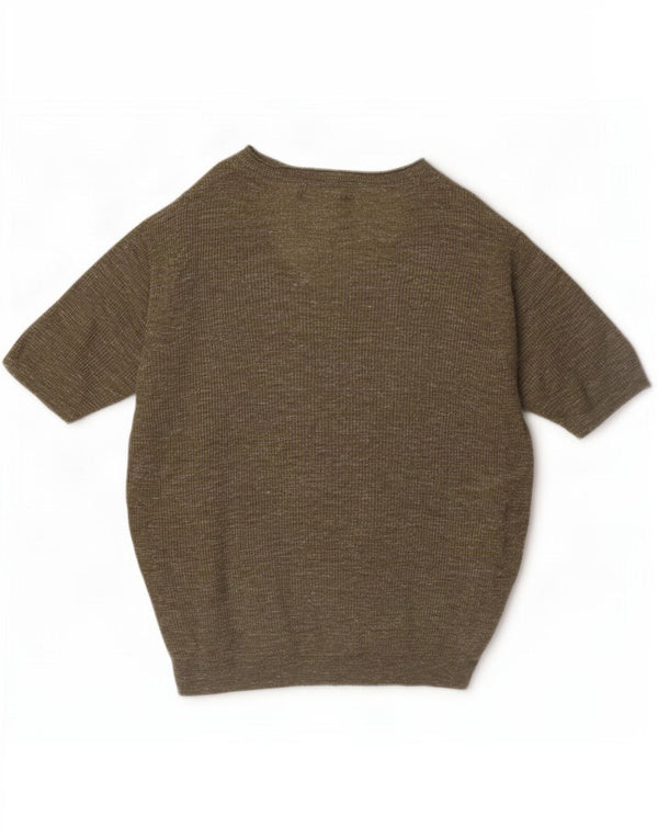 Marks & Spencer Damski sweter z dekoltem w kształcie litery V, UK 14, średni zielony