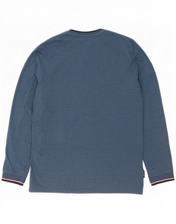 Top chłopięcy Ben Sherman z długim rękawem, 14-15 lat, niebieska bawełna