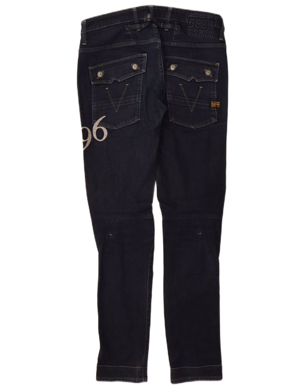 Damskie jeansy zwężane G-Star Graphic W29 L32 Granatowa bawełna