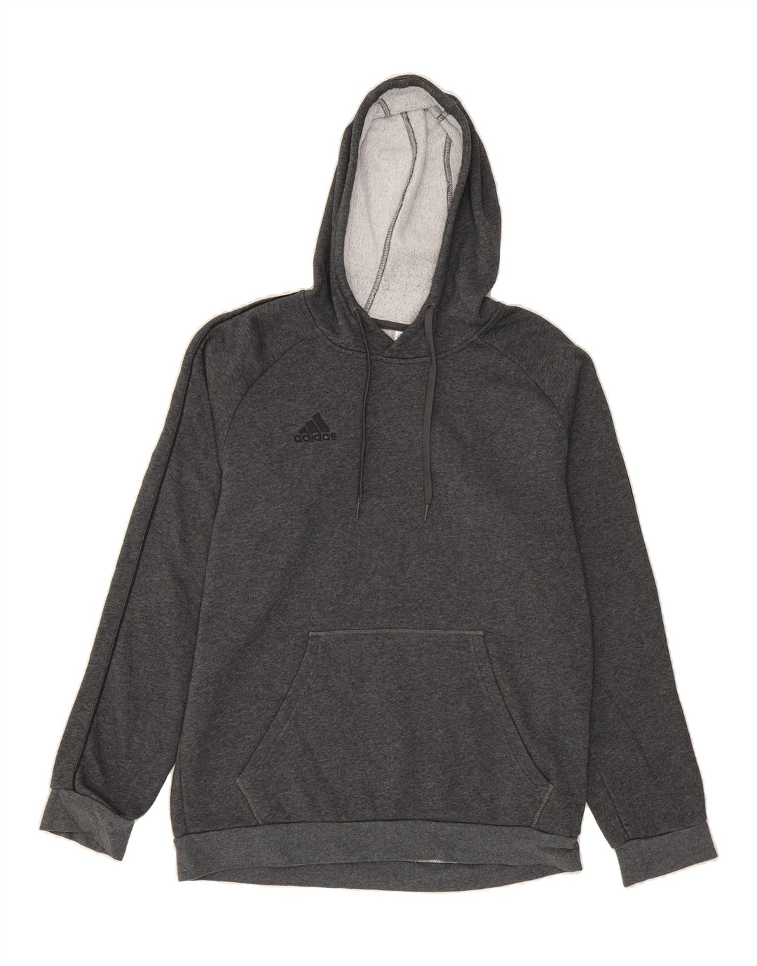 ADIDAS Mens Hoodie Jumper Large Grey Cotton Vintage Adidas and Second-Hand Adidas from Messina Hembry 