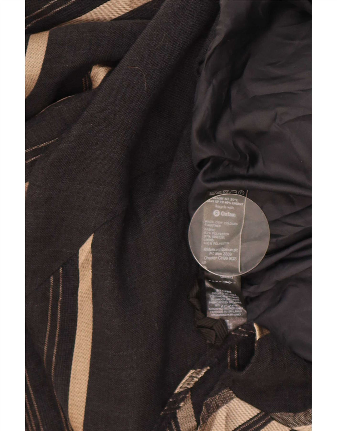 Marks & Spencer Damska spódnica w kształcie litery A UK 14 Medium W30 Granatowe paski