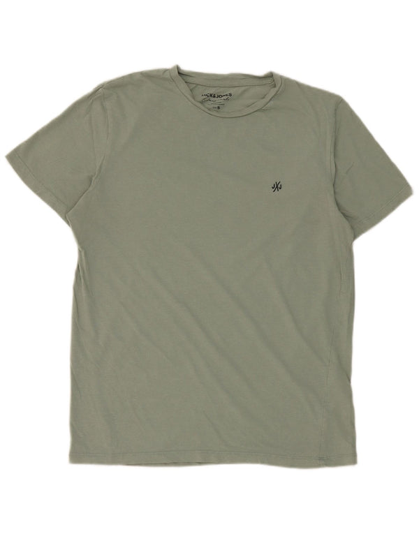 T-shirt męski Jack & Jones z krótkim rękawem i regularnym krojem, mały, zielony, bawełniany