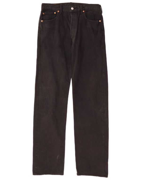 Męskie dżinsy LEVI'S 501 Straight W34 L36 Czarna bawełna