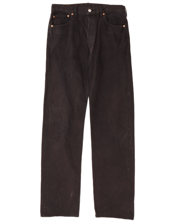 Męskie dżinsy LEVI'S 501 Straight W34 L36 Czarna bawełna