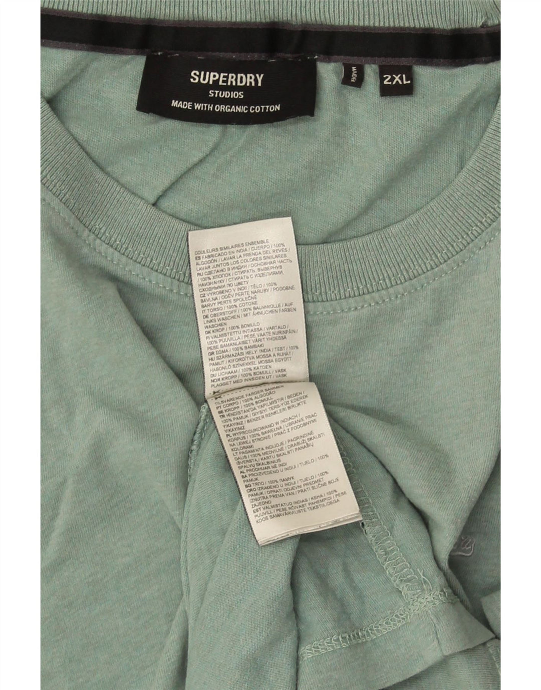 T-shirt męski Superdry 2XL, zielony, bawełniany