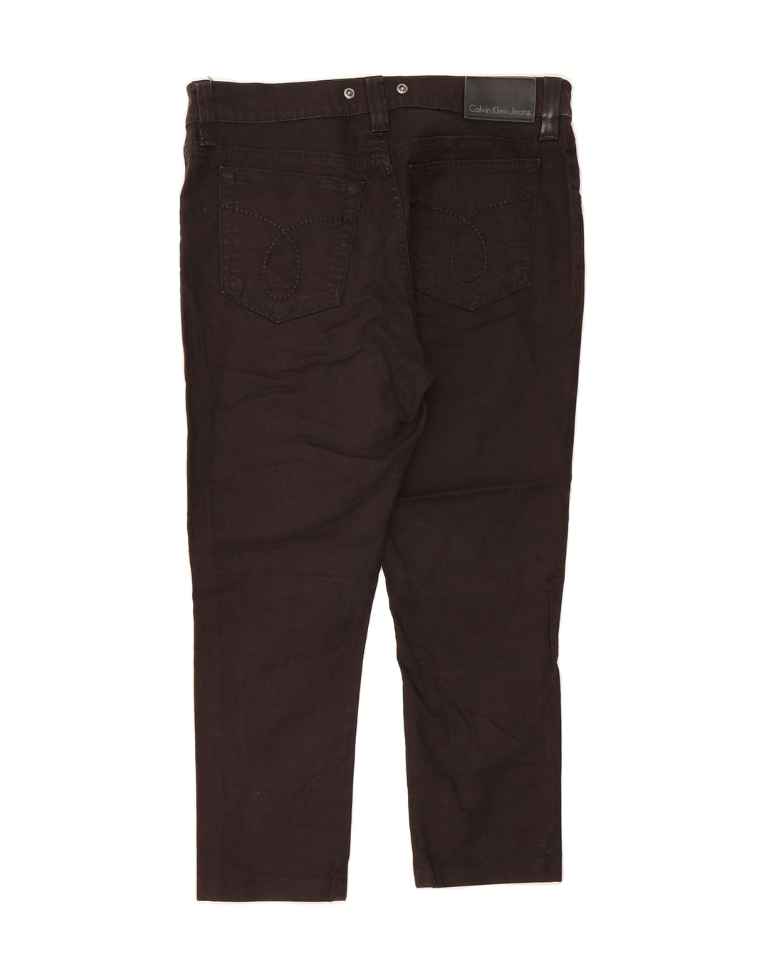 CALVIN KLEIN Womens Capri Slim Jeans W33 L24 Black Cotton Vintage Calvin Klein and Second-Hand Calvin Klein from Messina Hembry 