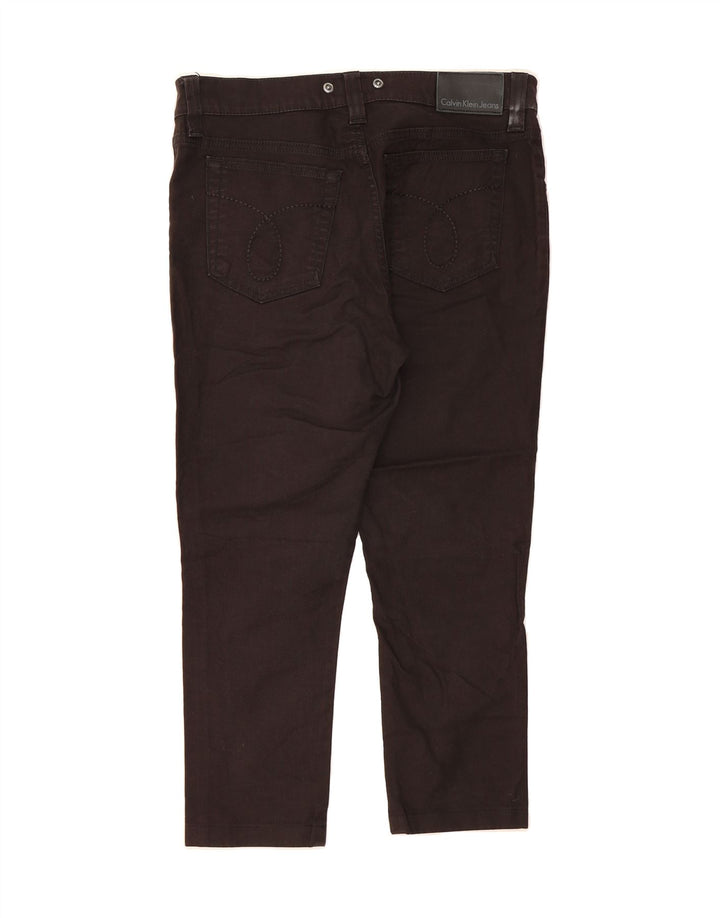 CALVIN KLEIN Womens Capri Slim Jeans W33 L24 Black Cotton Vintage Calvin Klein and Second-Hand Calvin Klein from Messina Hembry 