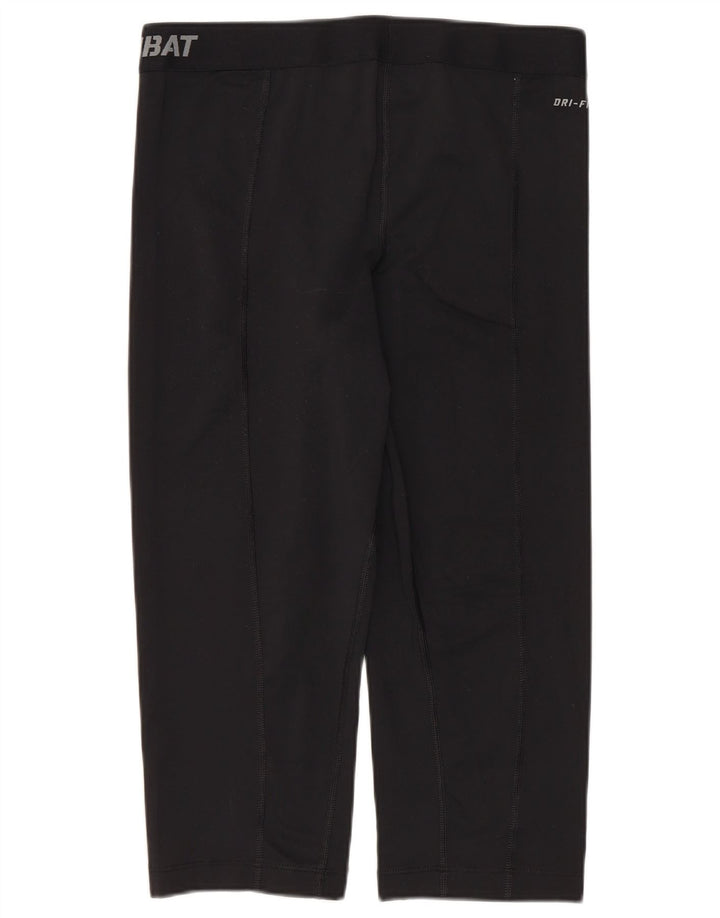 Damskie legginsy Nike Dri Fit Graphic Capri UK 12, średnie czarne