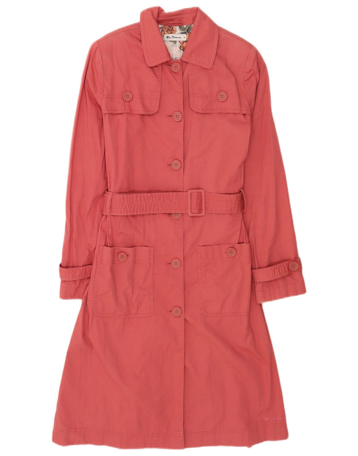 Trencz damski Ben Sherman UK 10, mały, różowy, bawełniany