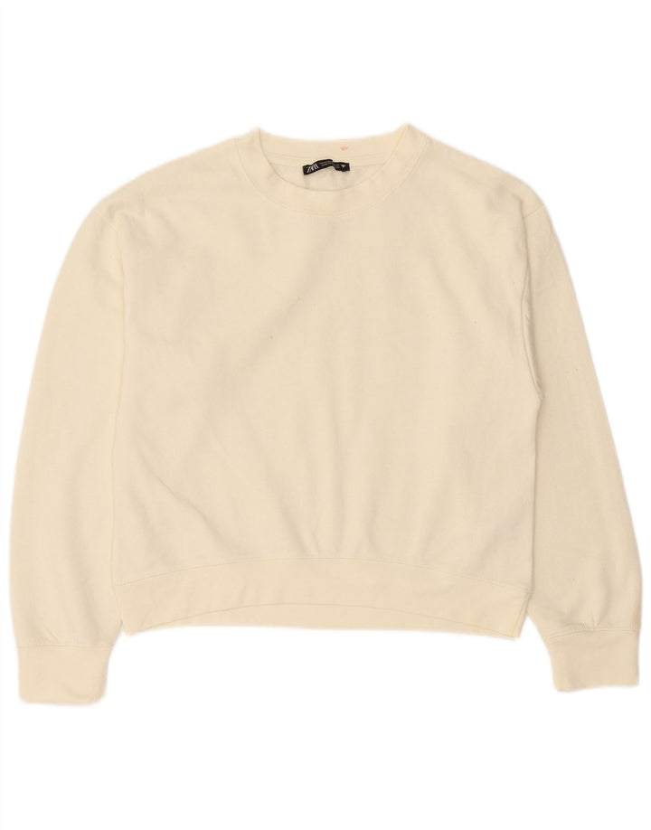 Damski sweter Zara UK 14, średni, złamany biały poliester