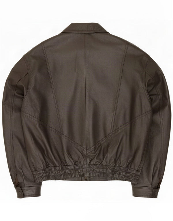 Vintage Mens Leather Jacket IT 54 2XL Black