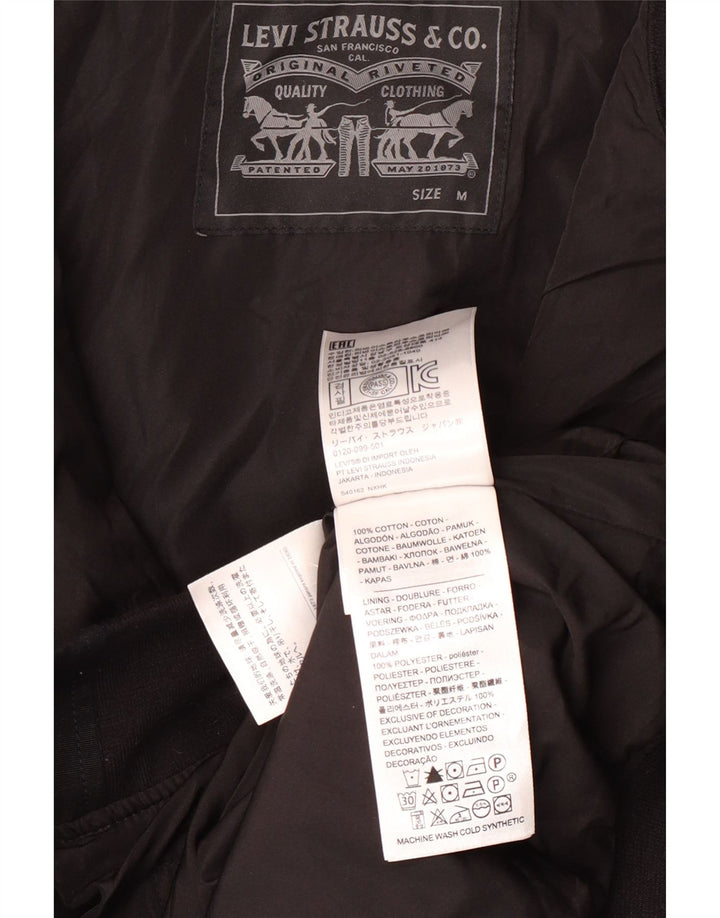 Męska kurtka bomberka LEVI'S UK 38, średnia czarna bawełna