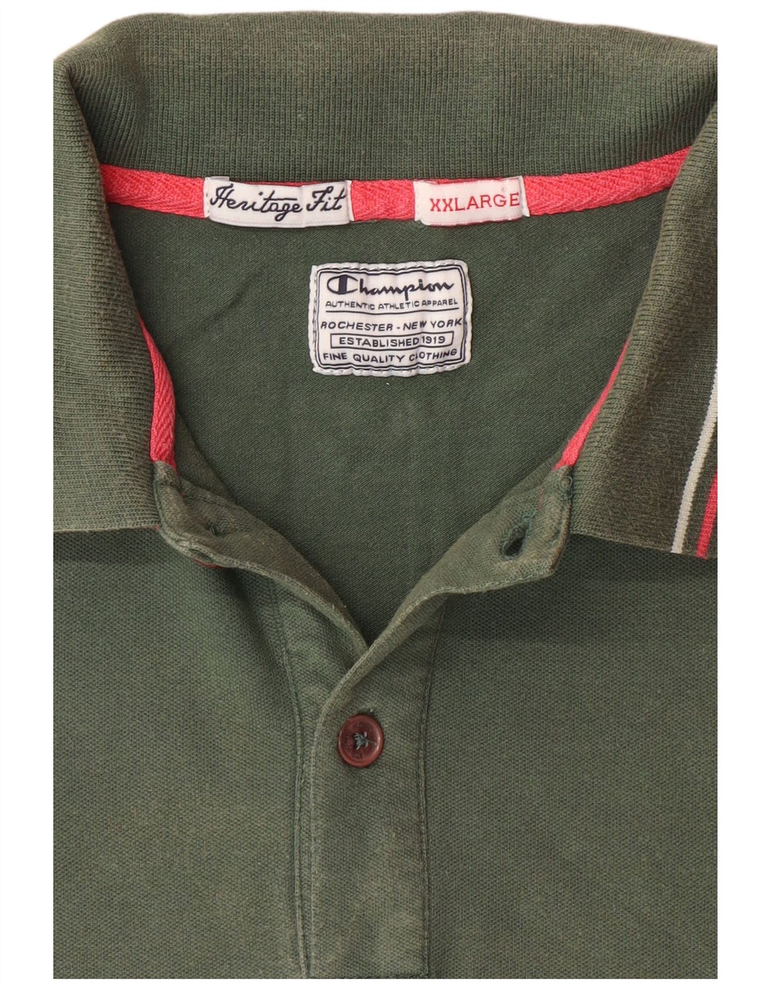 Męska koszulka polo CHAMPION Heritage Fit 2XL w kolorze zielonym