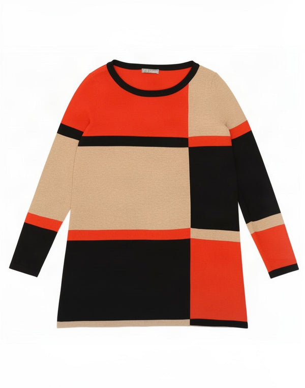 Marks & Spencer Womens Crew Neck Jumper Sweater UK 14 Medium Orange