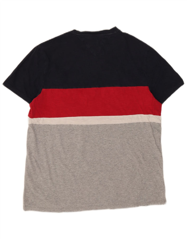 T-shirt męski Tommy Hilfiger, mały, wielokolorowy, bawełniany z blokami kolorów