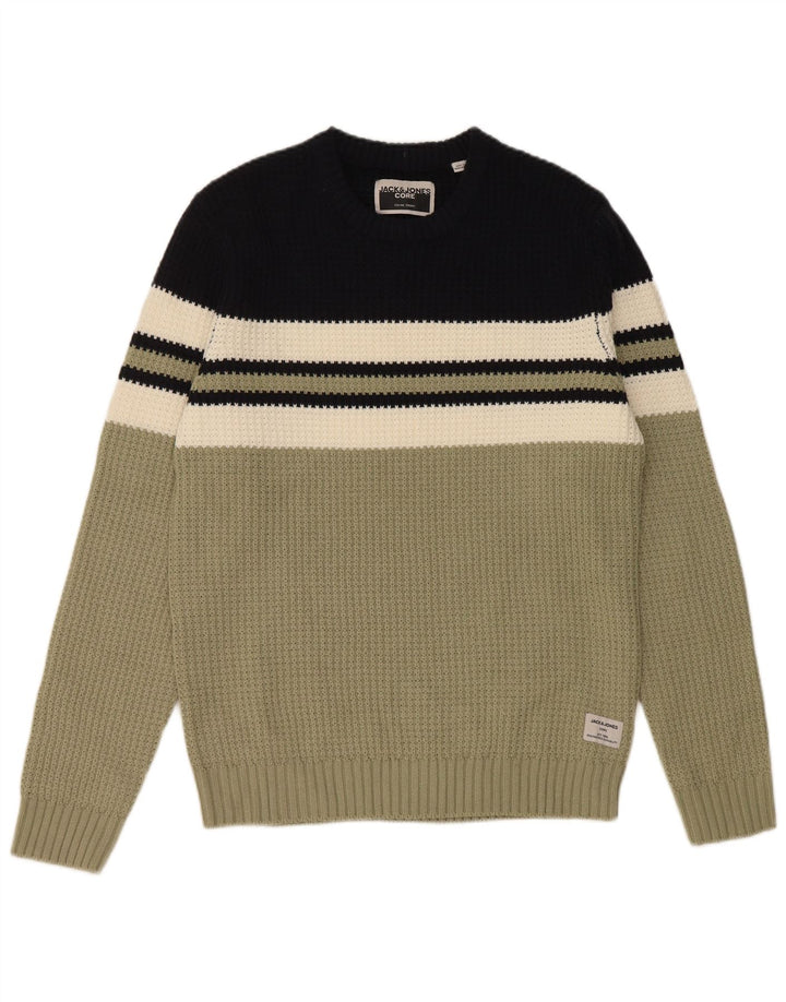 Męski sweter Jack & Jones z okrągłym dekoltem, średni, wielokolorowy blok kolorów