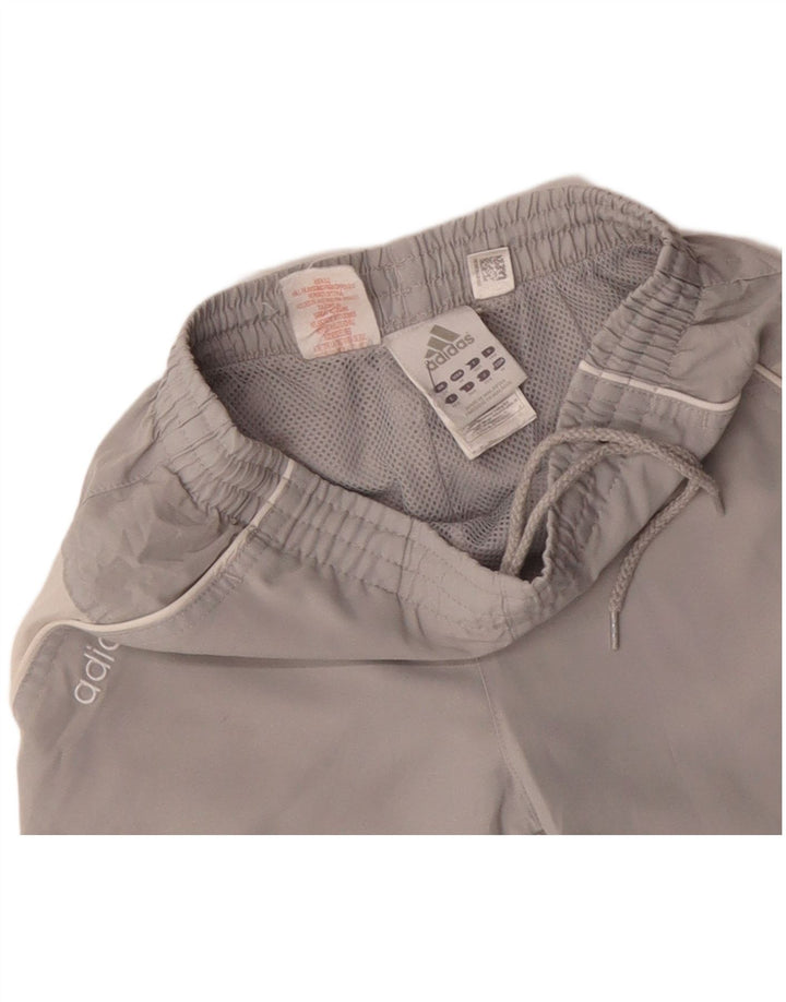 Chłopięce spodenki sportowe ADIDAS Bermudy z grafiką, 15-16 lat, szare, z blokami kolorów