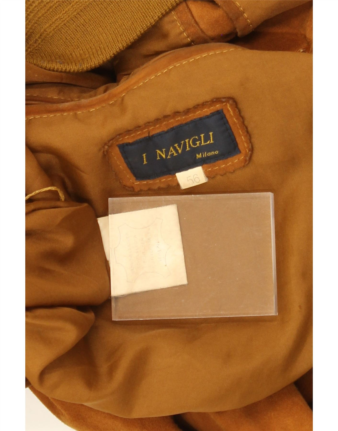 I NAVIGLI Mens Suede Bomber Jacket IT 56 3XL Brown Leather Vintage I NAVIGLI and Second-Hand I NAVIGLI from Messina Hembry 