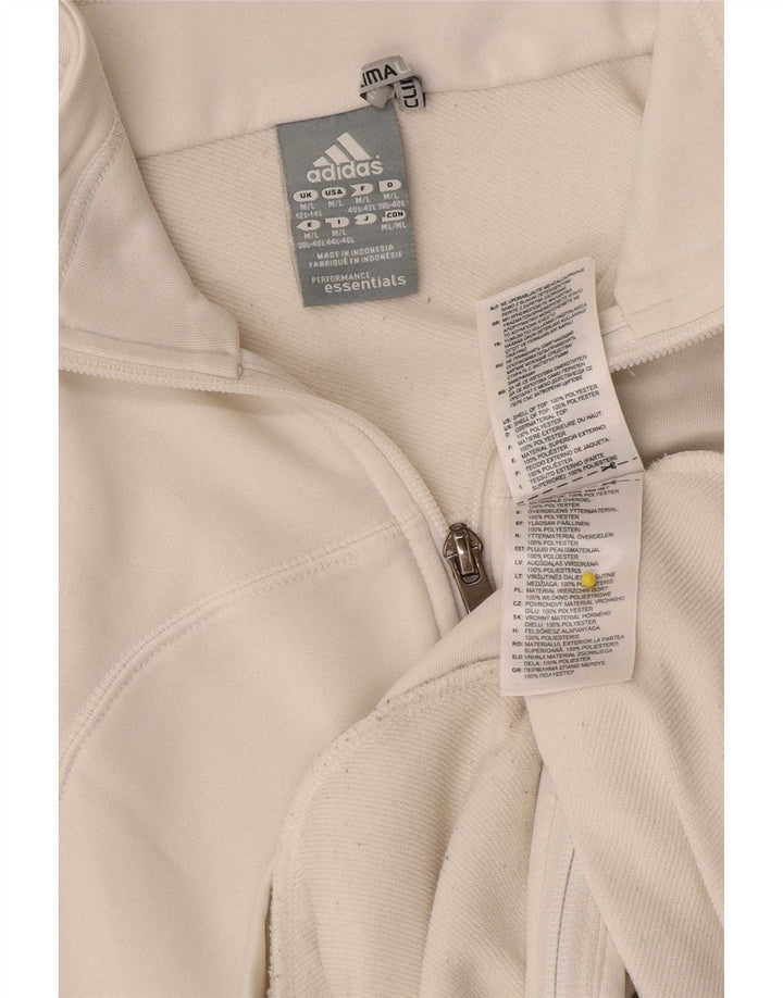 Kurtka Adidas Damska Climalite Dresowa Top UK 12/14 Średnia Biała