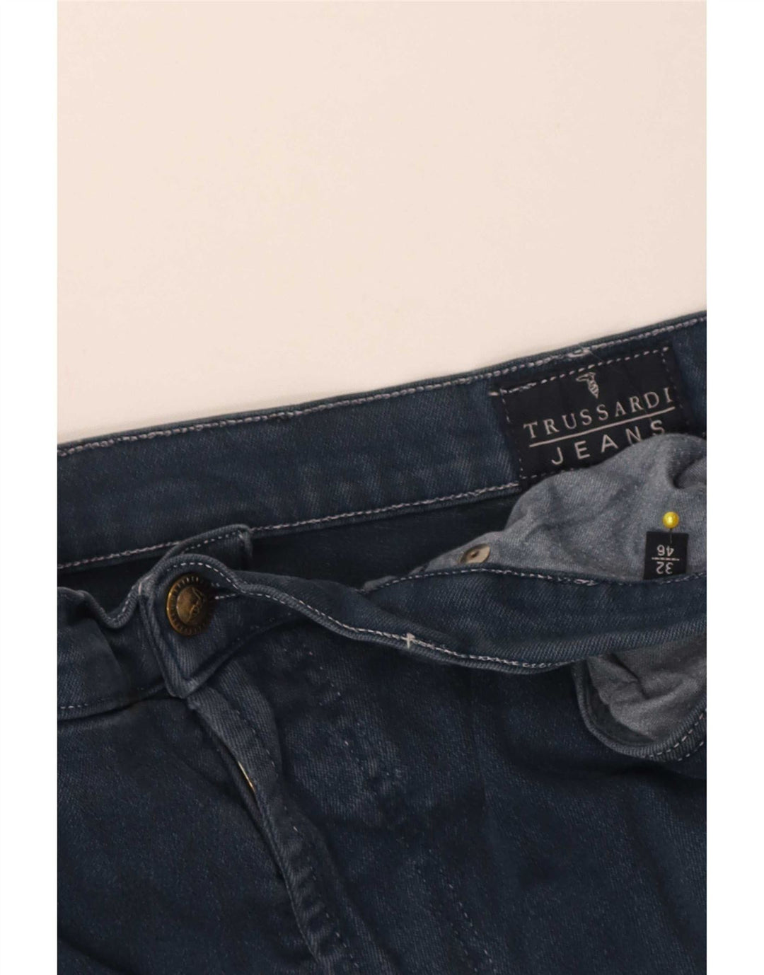 Damskie jeansy zwężane Trussardi IT 46 Large W32 L28 Niebieskie