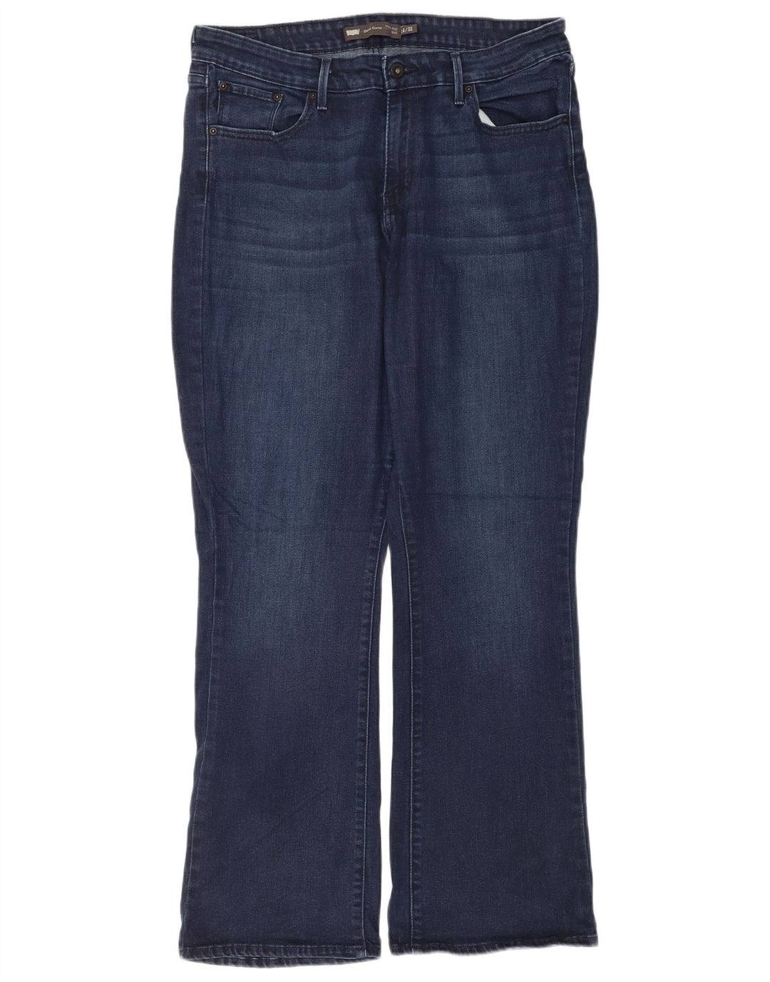 Damskie jeansy Levi's Demi Curve Bootcut, rozmiar 14, duże, W32 L32, granatowe