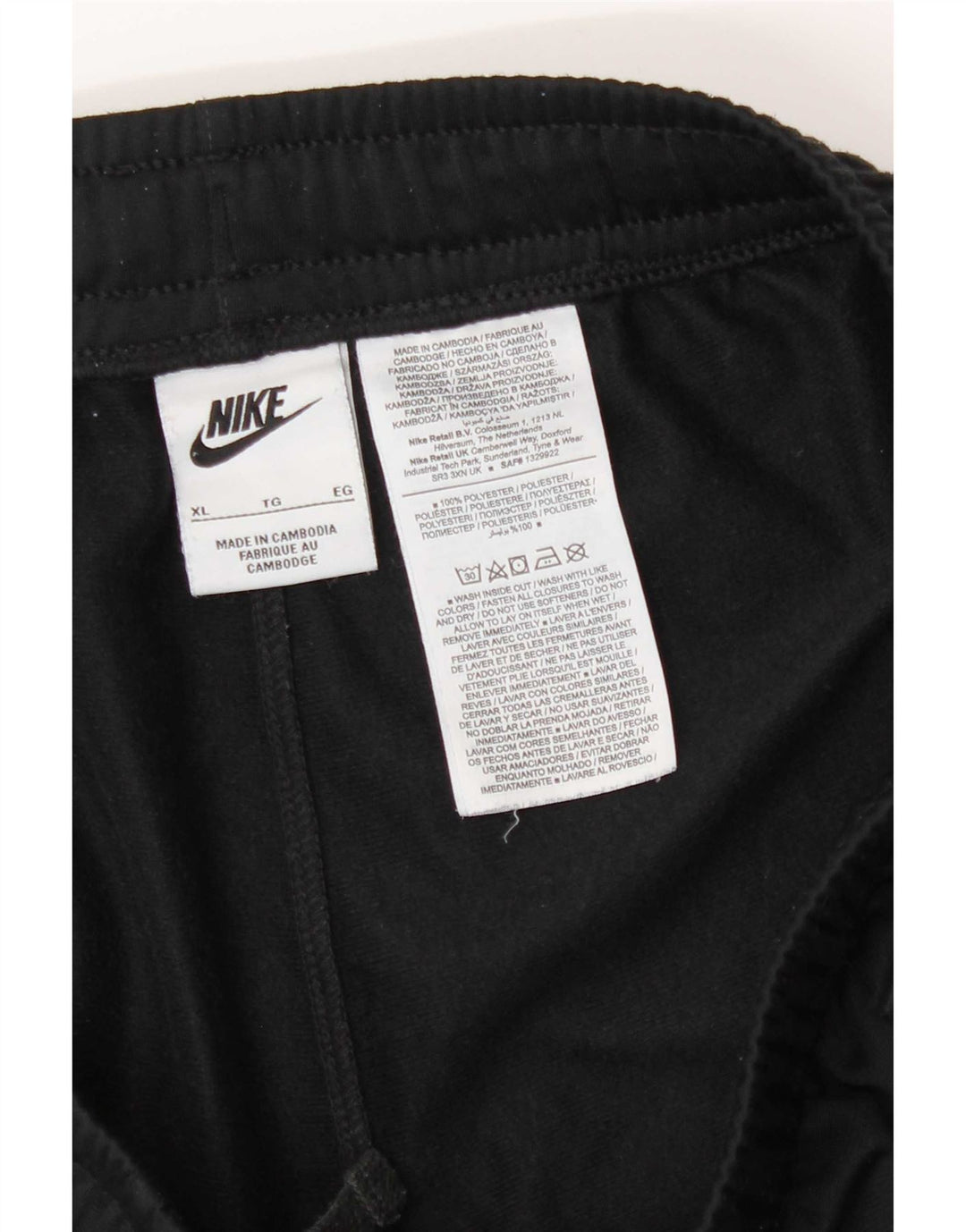 Męskie spodnie dresowe Nike XL, czarne, poliestrowe