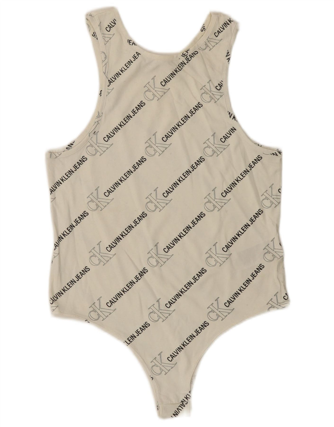 Damskie body bez rękawów CALVIN KLEIN JEANS UK 14, duże, białe
