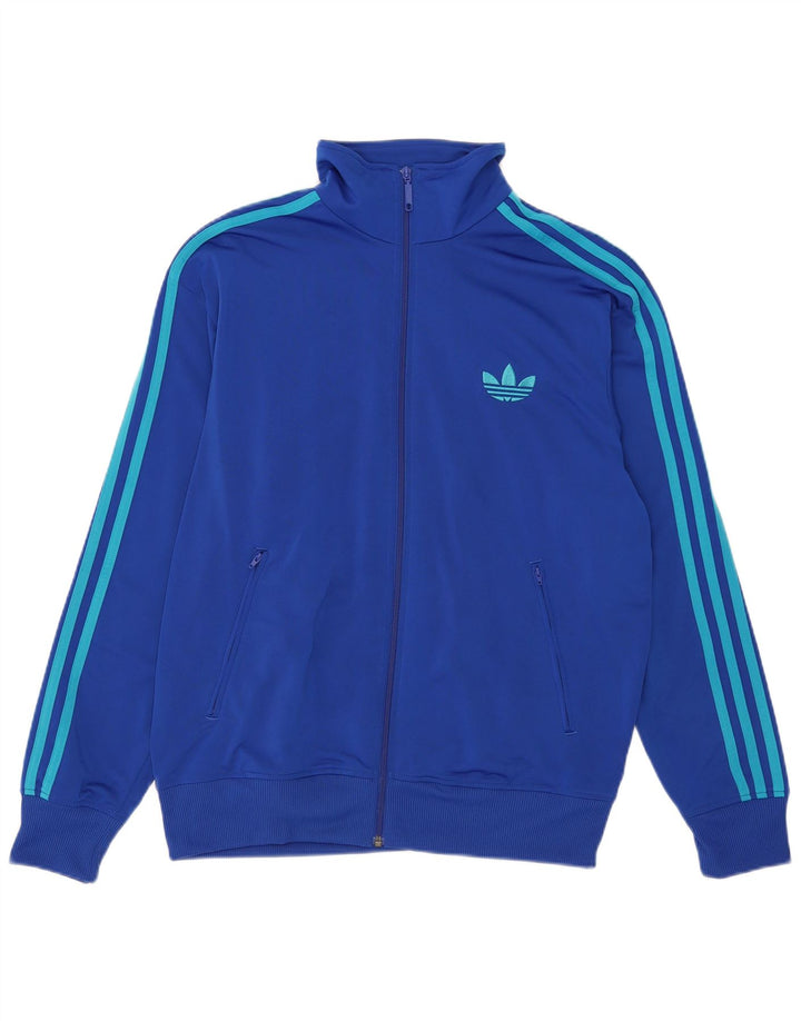 Adidas Męska bluza dresowa, duża, niebieska, poliestrowa