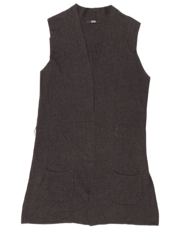 Marks & Spencer Damski sweter bez rękawów, UK 12, średni szary