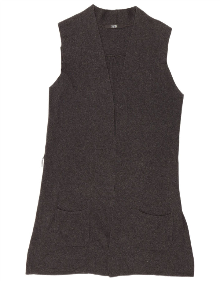 Marks & Spencer Damski sweter bez rękawów, UK 12, średni szary