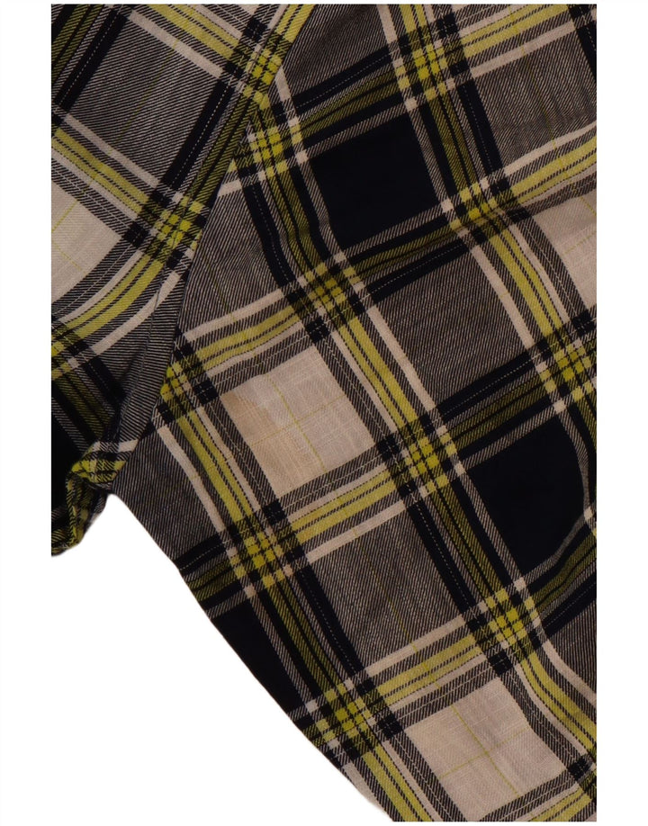 Koszula męska w kratę Benetton, duża, bawełniana, granatowa w kratę