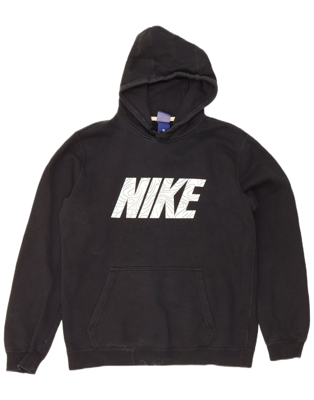 Męski sweter z kapturem Nike z grafiką, średni czarny, bawełniany
