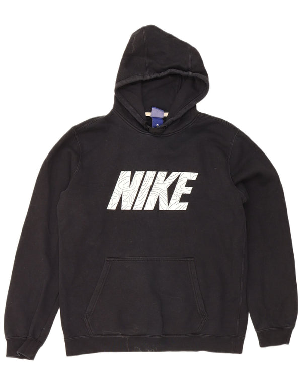 Męski sweter z kapturem Nike z grafiką, średni czarny, bawełniany