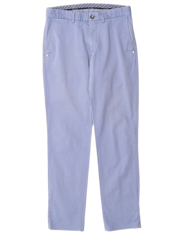 Spodnie Chino MASSIMO DUTTI Męskie Slim Fit EU 38 Small W30 L30 Niebieskie
