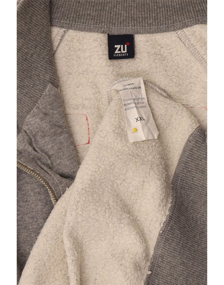 Męska bluza dresowa Zu Elements z grafiką, 2XL, szara, bawełniana, sportowa