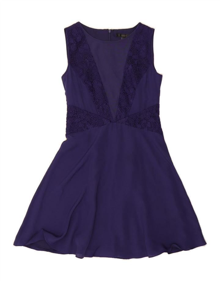 COAST Womens Sleeveless A-Line Dress UK 10 Small  Purple Polyester Vintage Coast and Second-Hand Coast from Messina Hembry 