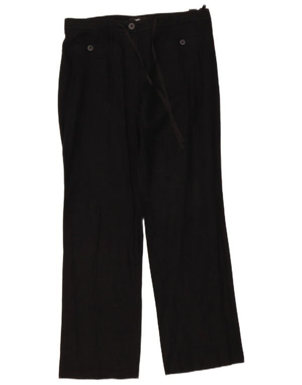 Marks & Spencer Damskie proste spodnie codzienne UK 14 duże W36 L33 czarne