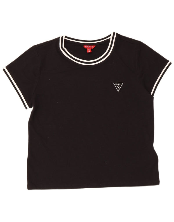 Koszulka damska Guess Top UK 14, duża, czarna, poliester
