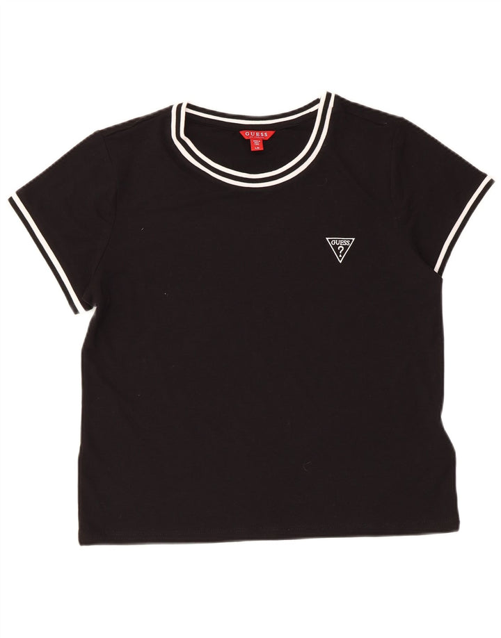 Koszulka damska Guess Top UK 14, duża, czarna, poliester