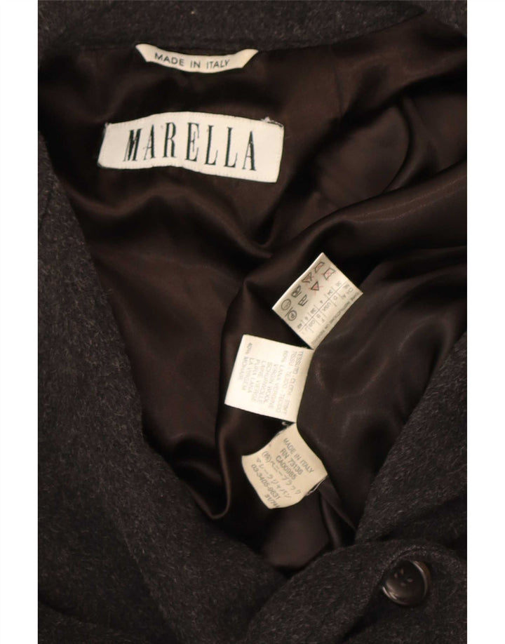 Marella Damski płaszcz oversize UK 8 Small, szara wełna