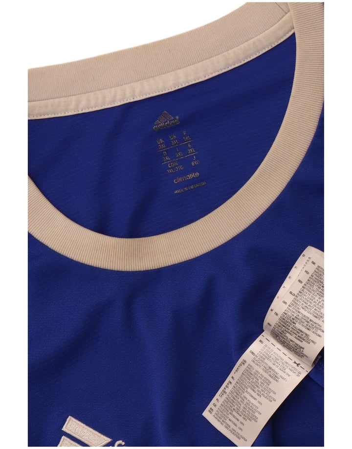 Adidas Męska koszulka Climalite Top 3XL Niebieski poliester