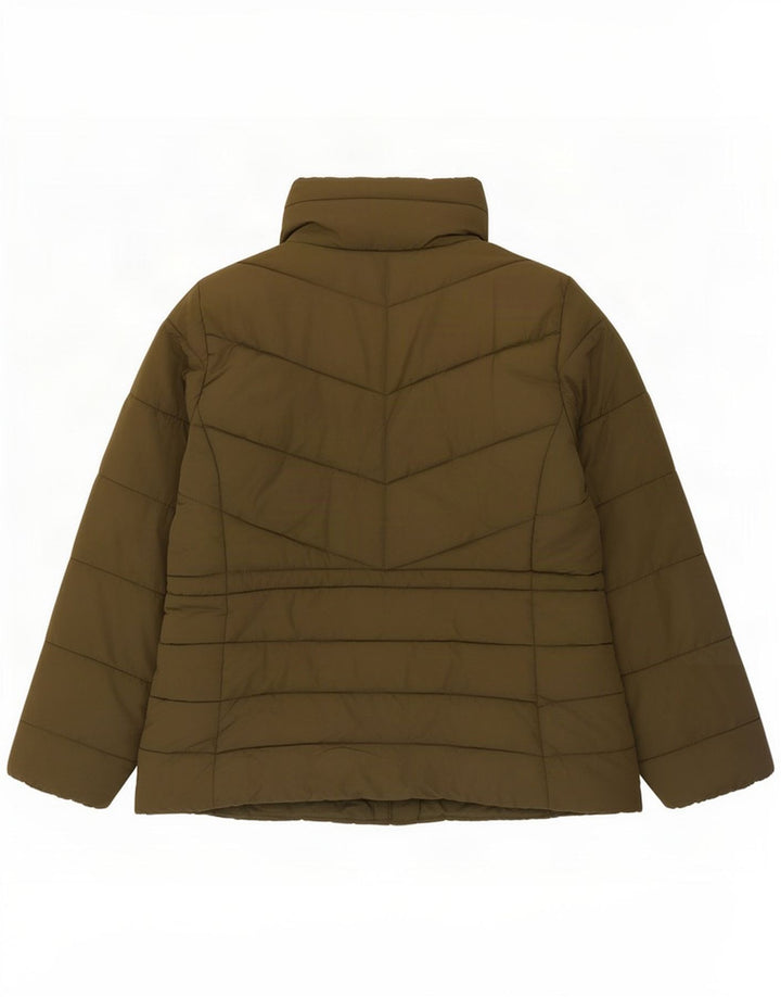 Marks & Spencer Damska ocieplana kurtka UK 14, duża, khaki, poliester