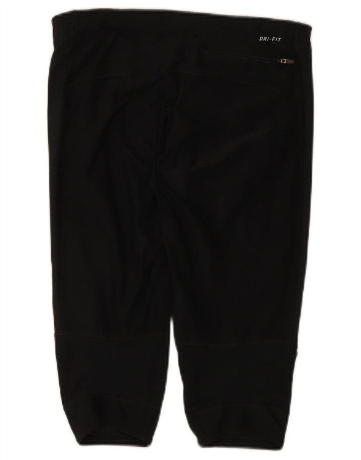 Damskie legginsy Nike Dri Fit Capri UK 12, średni czarny poliester